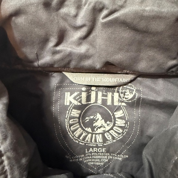 Kuhl Kollusion Jacket Carbon Gray Field Wax Coated Outdoor‎ Hooded Men’s L EUC - Picture 12 of 13